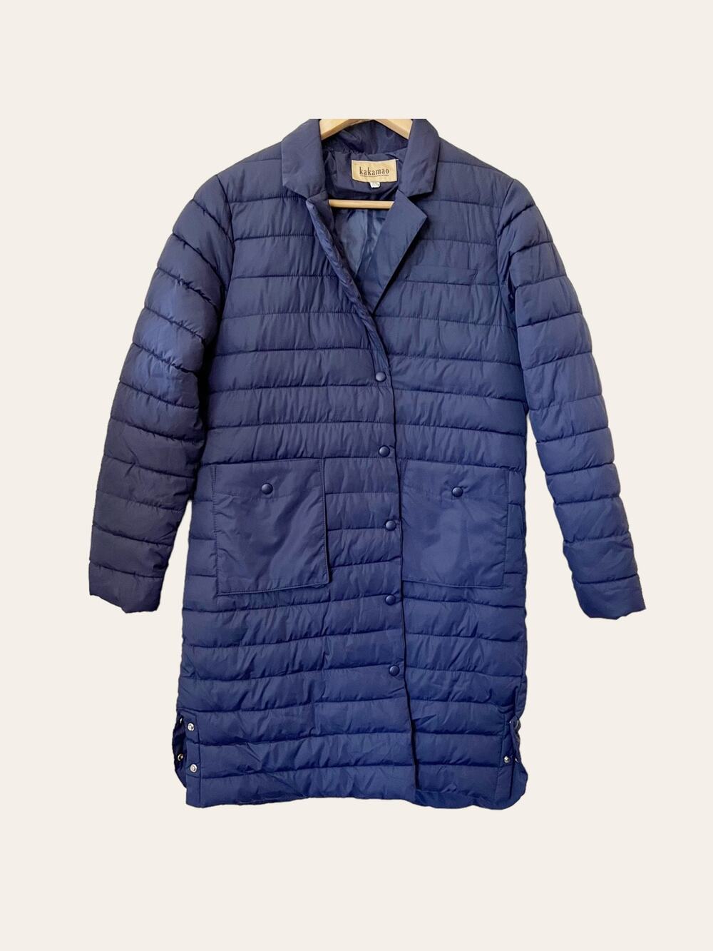 Kakamao Vintage Navy Blue Puffer Jacket Size M